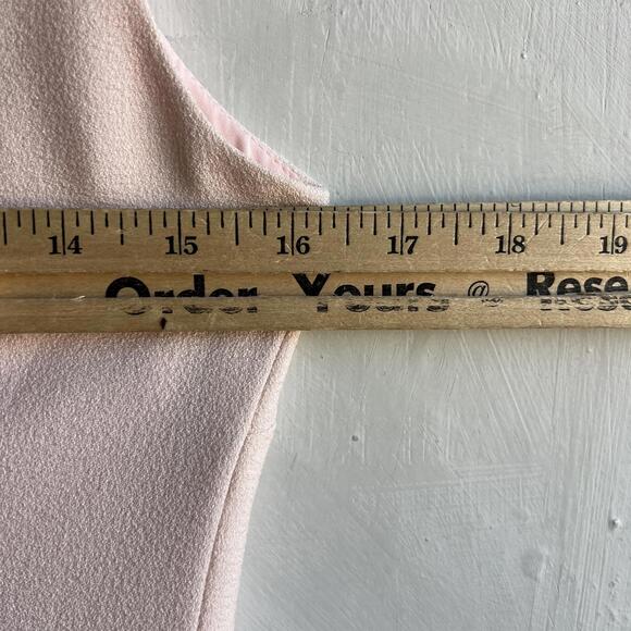 Karl Lagerfeld Paris Womens Blush Pink Shift Dress Size 2 Sleeveless Ruffle Trim - Picture 10 of 13